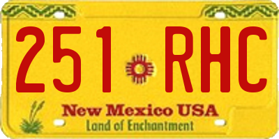 NM license plate 251RHC