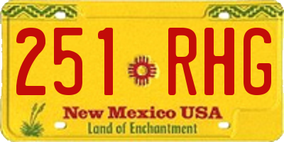 NM license plate 251RHG