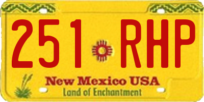 NM license plate 251RHP