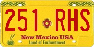 NM license plate 251RHS