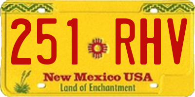 NM license plate 251RHV