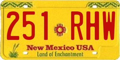 NM license plate 251RHW