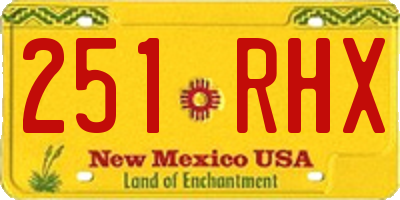NM license plate 251RHX