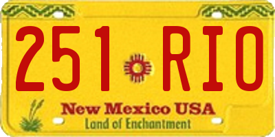 NM license plate 251RIO