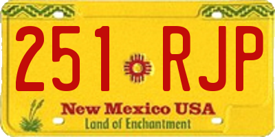 NM license plate 251RJP