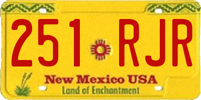 NM license plate 251RJR
