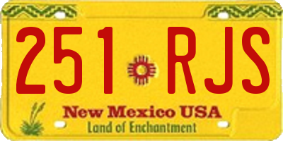NM license plate 251RJS
