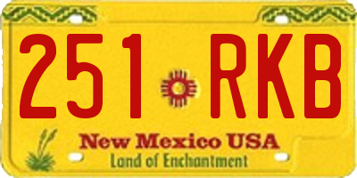 NM license plate 251RKB