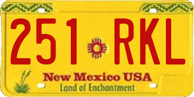 NM license plate 251RKL