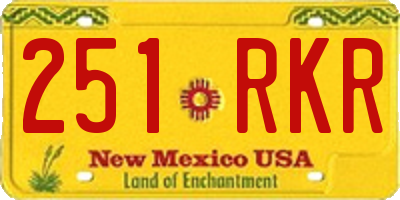 NM license plate 251RKR