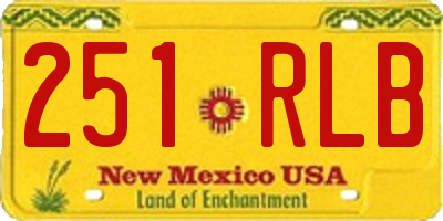 NM license plate 251RLB