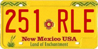 NM license plate 251RLE