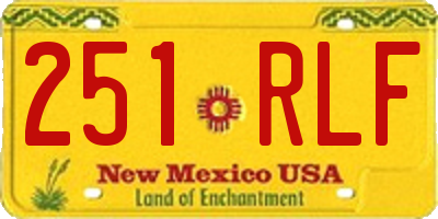 NM license plate 251RLF