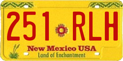 NM license plate 251RLH