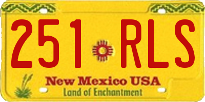 NM license plate 251RLS