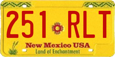 NM license plate 251RLT