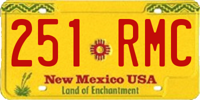 NM license plate 251RMC