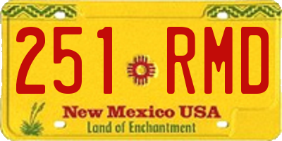 NM license plate 251RMD