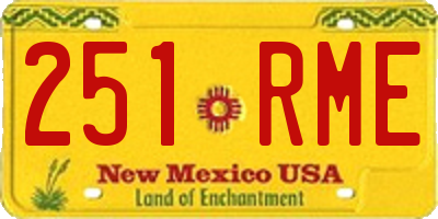 NM license plate 251RME
