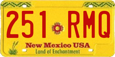 NM license plate 251RMQ