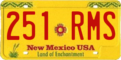 NM license plate 251RMS