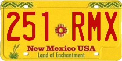 NM license plate 251RMX