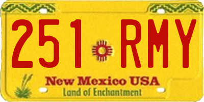 NM license plate 251RMY
