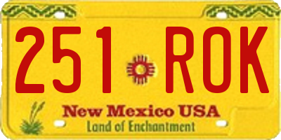 NM license plate 251ROK