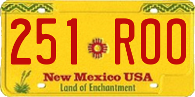 NM license plate 251ROO
