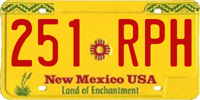 NM license plate 251RPH