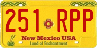 NM license plate 251RPP