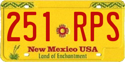 NM license plate 251RPS