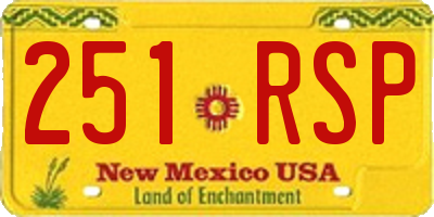 NM license plate 251RSP