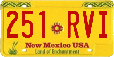 NM license plate 251RVI
