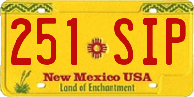 NM license plate 251SIP