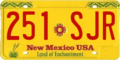 NM license plate 251SJR
