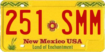 NM license plate 251SMM