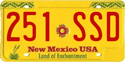 NM license plate 251SSD