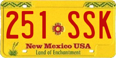 NM license plate 251SSK