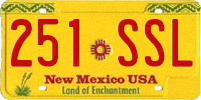 NM license plate 251SSL