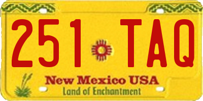 NM license plate 251TAQ
