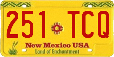 NM license plate 251TCQ