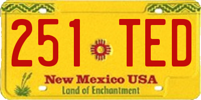 NM license plate 251TED