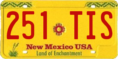 NM license plate 251TIS