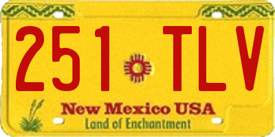 NM license plate 251TLV