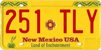 NM license plate 251TLY