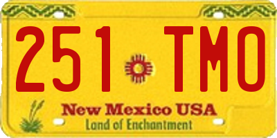 NM license plate 251TMO