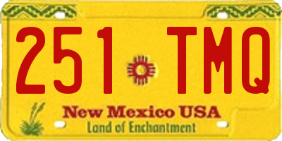 NM license plate 251TMQ