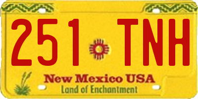 NM license plate 251TNH