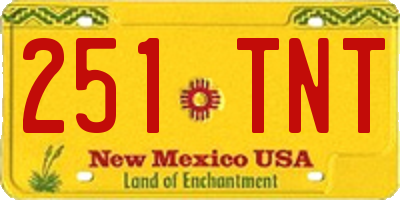 NM license plate 251TNT